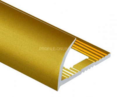 Алюминиевый С-образный профиль 10 мм PV08-04 eco золото матовое 2,7 м