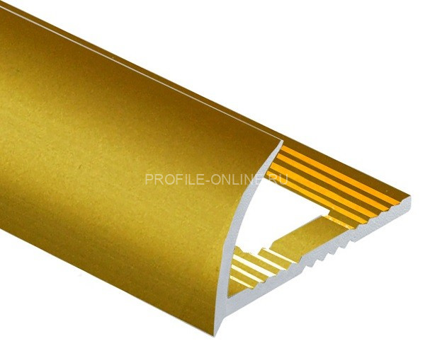 Алюминиевый С-образный профиль 10 мм PV08-04 eco золото матовое 2,7 м
