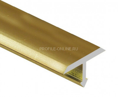 Алюминиевый Т-образный профиль 15 мм PV35-05 золото блестящее 2,7 м