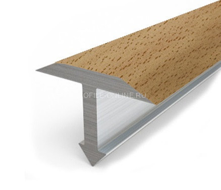 Алюминиевый Т-профиль 26 мм Т-26 КД Бук светлый 2,7 м (упаковка 10 штук)