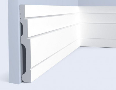 Напольный плинтус 24х180 мм HiWood B180V2 белый 200 см