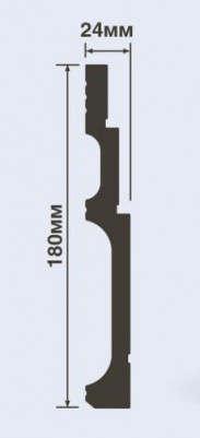 Напольный плинтус 24х180 мм HiWood B180V2 белый 200 см