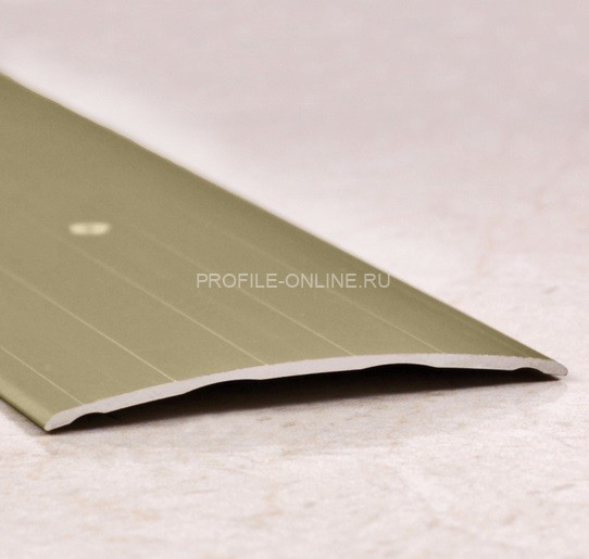 Одноуровневый порог алюминиевый 60 мм ПО-60 бронза матовая 2,7 м