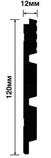 Отделочная стеновая декоративная панель с 3D эффектом Hiwood LV124L GN68 под дерево 120х12 мм из фитополимера 2,7 м