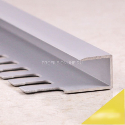 Алюминиевый П-профиль окантовочный 10 мм ПО-П10 золото глянец 2,7 м