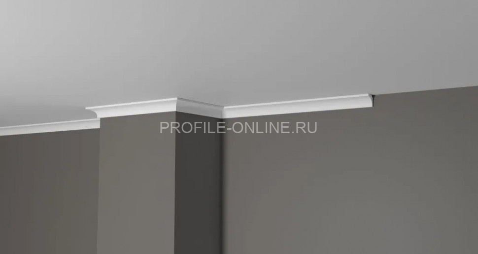 Декоративный плинтус для потолка 19х19 мм Decor-Dizayn DD26 полистирол белый, под покраску 2 м
