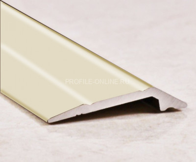 Алюминиевый порог разноуровневый с насечками 28 мм ПО-28х6 бронза матовая 2,7 м