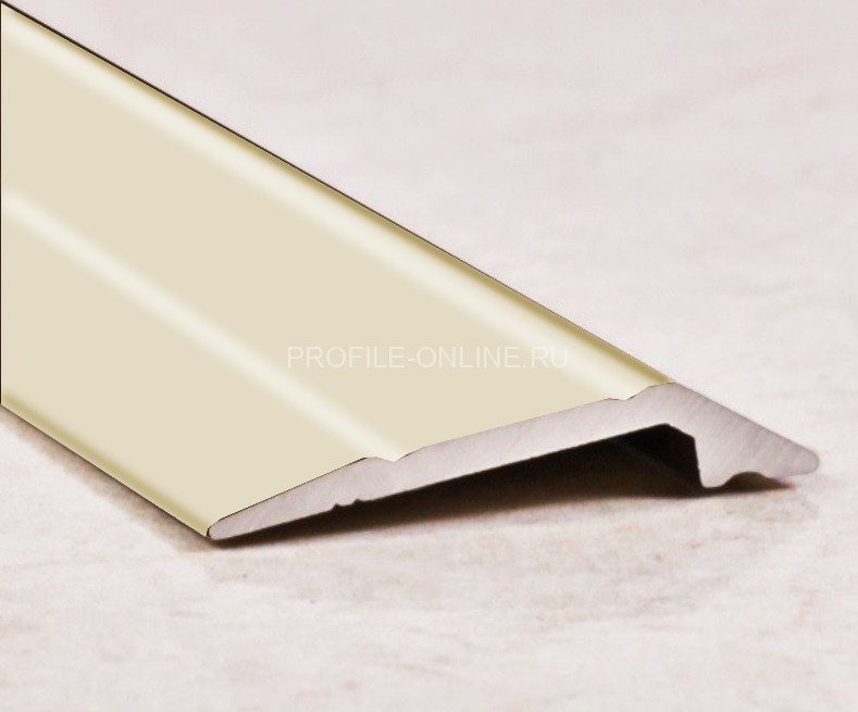 Алюминиевый порог разноуровневый с насечками 28 мм ПО-28х6 бронза матовая 2,7 м