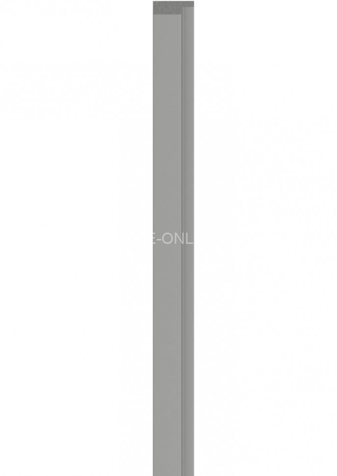 Левая планка-рейка для стеновой реечной панели VOX LINERIO M-LINE серая 2650х42х12 мм