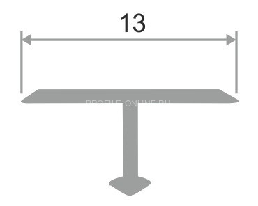 Т-профиль 13 мм Cezar PVL34 L латунь полированная 2,7 м