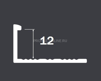 Алюминиевый профиль L-образный гибкий 12 мм PV06-01 полированный 2,7 м