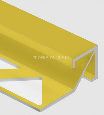 Алюминиевый профиль квадрат для плитки внешний 14х14 мм PV72-04 золото матовое 2,7 м