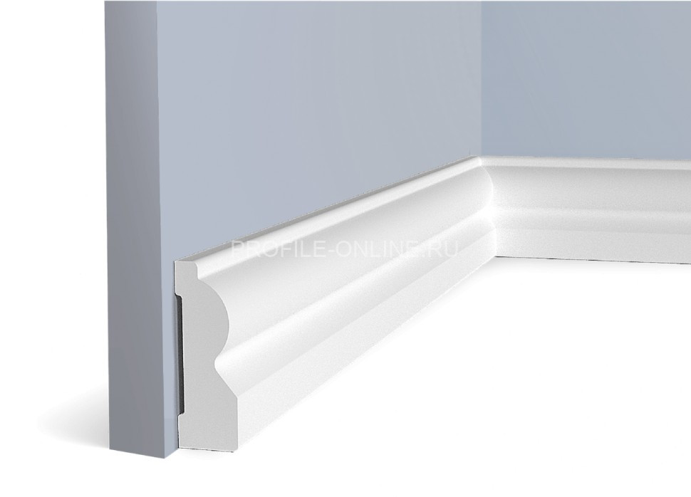 Напольный плинтус 19х55 мм HiWood B55 белый 200 см