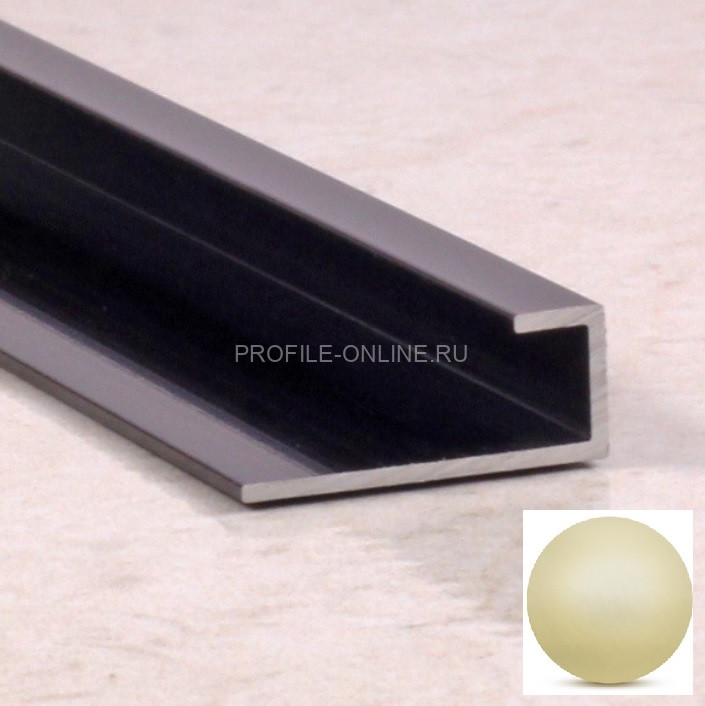 П-профиль алюминиевый под стекло 3,6 мм ПО-166 бронза матовая 2,7 м