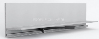 Алюминиевый микроплинтус скрытого монтажа 16х26 мм Laconistiq micro-L серебро 245 см