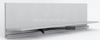 Алюминиевый микроплинтус скрытого монтажа 16х26 мм Laconistiq micro-L серебро 245 см