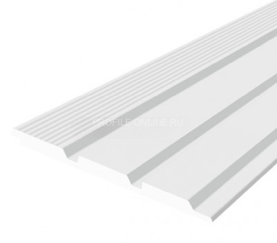 Отделочная стеновая декоративная панель с 3D эффектом Hiwood LV124L NP белая 120х12 мм из фитополимера 2,7 м