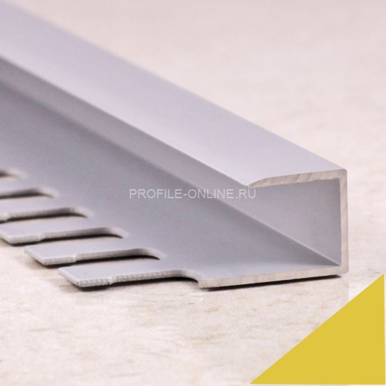 Алюминиевый П-профиль окантовочный 10 мм ПО-П10 золото матовое 2,7 м