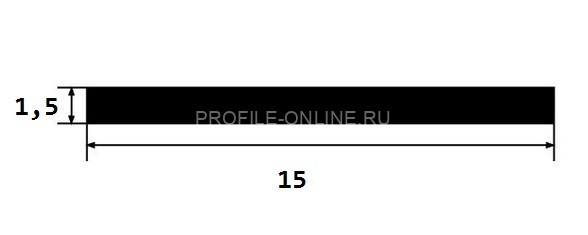 Полоса из латуни 15х1,5 хром 2,7 м