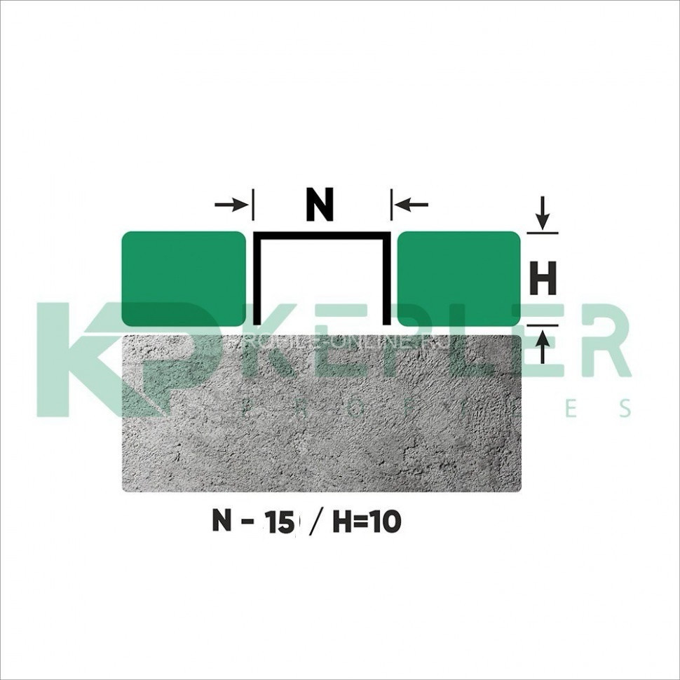 П-образный профиль 10х15 мм из нержавеющей стали SS 304 FSUP15-GS S.S.304 золото сатинированное 2.7 м