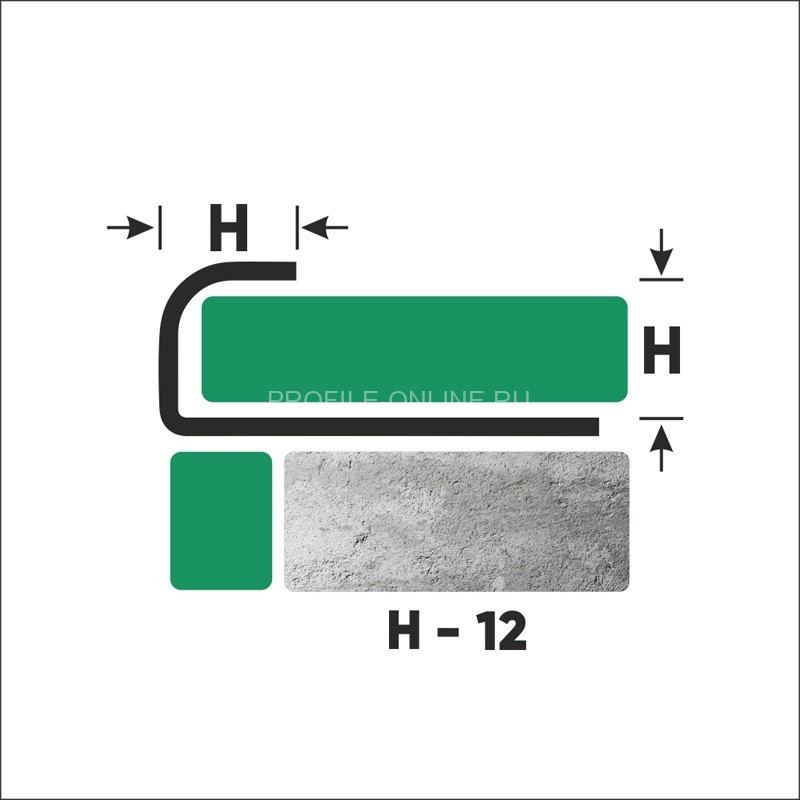 Нержавеющий С-профиль стальной 12 мм FR 12 GS золото сатинированное 270 см