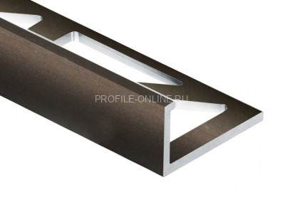 Алюминиевый профиль L-образный 10 мм PV02-06 бронза матовая 2,7 м