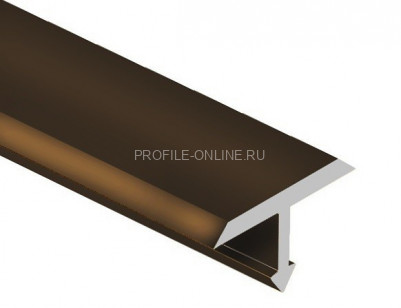Алюминиевый Т-образный профиль 15 мм PV35-07 бронза блестящая 2,7 м