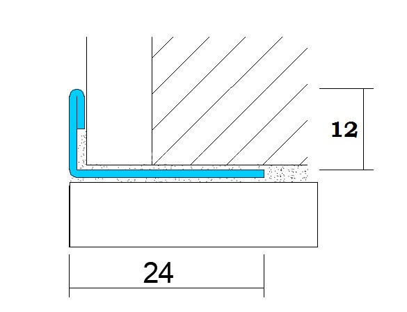 Нержавеющий L-профиль стальной 12 мм SL005-12H золото глянец 2,7 м