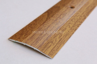 Одноуровневый порог алюминиевый с рифлением 39 мм А5 КД Дуб деревенский 2,7 м (упаковка 10 штук)