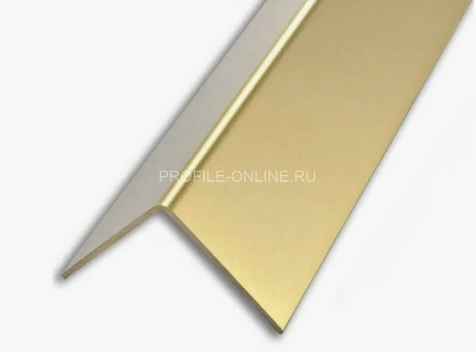 Уголок из алюминия 30х30 мм Евротрим 0344.00 золото 300 см