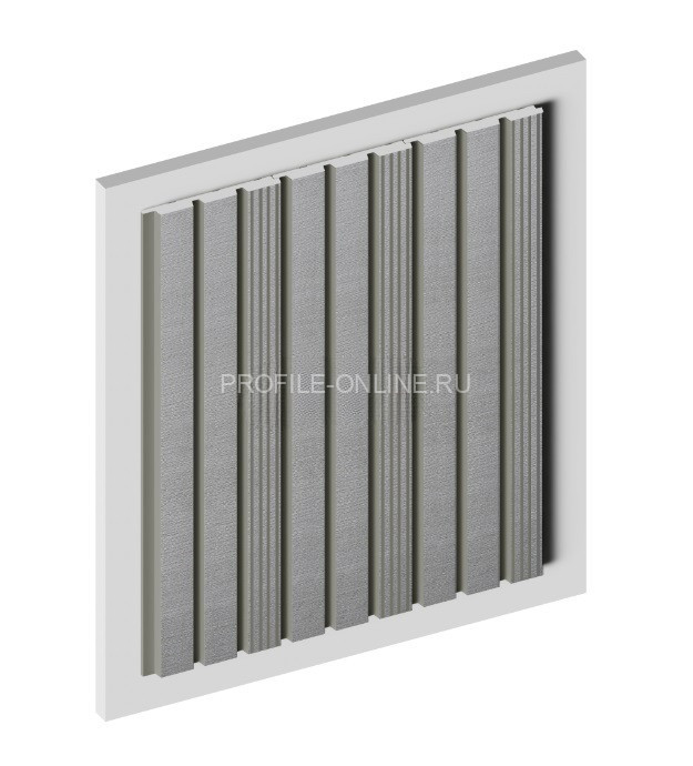 Стеновая панель 3D HiWood LV124L S339S серая из фитополимера 12х120 мм 2,7 м