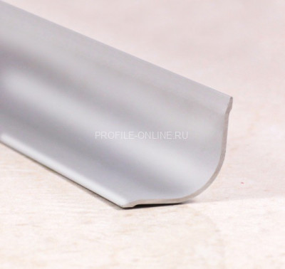 Уголок алюминиевый внутренний округлый 20х20 мм ПВ-20х20 серебро глянец 2,7 м