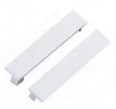 Металлическая заглушка для плинтуса ПЛС-50 серебро матовое (пара)