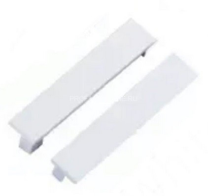 Металлическая заглушка для плинтуса ПЛС-50 серебро матовое (пара)