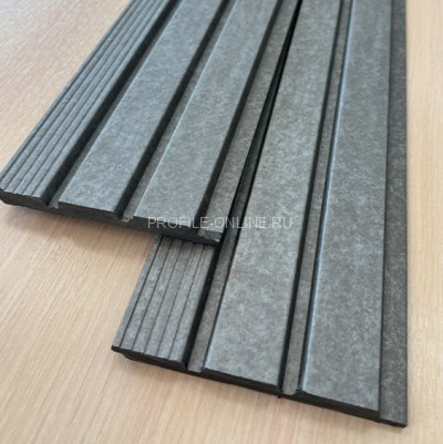 Отделочная стеновая декоративная панель с 3D эффектом Hiwood LV124L S381A декорированная 120х12 мм из фитополимера 2,7 м