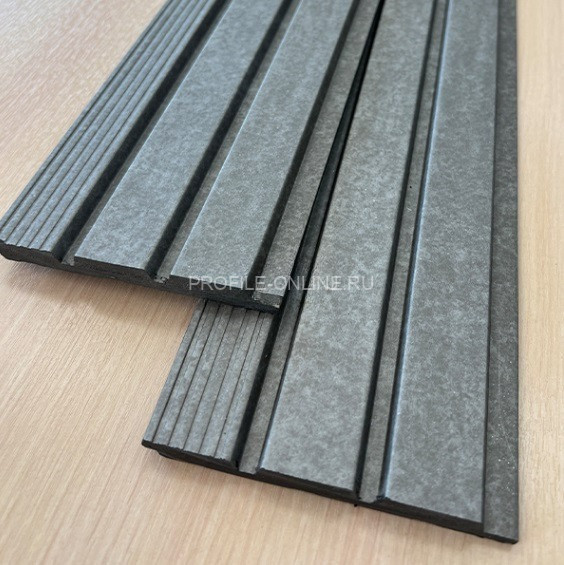 Отделочная стеновая декоративная панель с 3D эффектом Hiwood LV124L S381A декорированная 120х12 мм из фитополимера 2,7 м