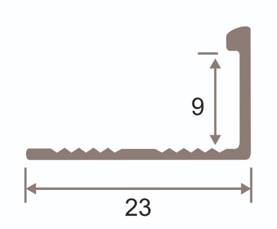 Профиль L-образный 10 мм ПО-Г9 серебро матовое 2,7 м