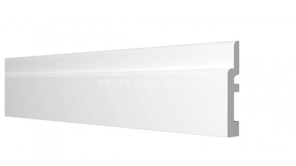 Напольный плинтус 80х12 мм Decor-Dizayn DD703 полистирол белый, под покраску 2 м