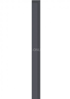 Левая планка-рейка для стеновой реечной панели VOX LINERIO M-LINE антрацит 2650х42х12 мм