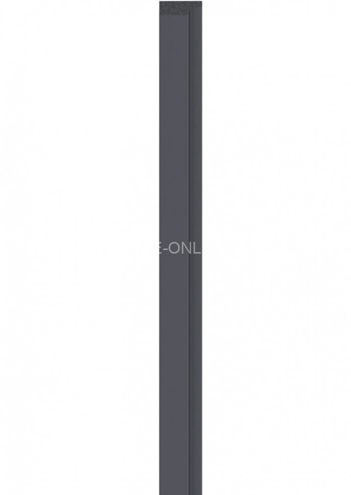 Левая планка-рейка для стеновой реечной панели VOX LINERIO M-LINE антрацит 2650х42х12 мм