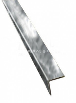 Латунный уголок равносторонний 30х30 мм хром 270 см