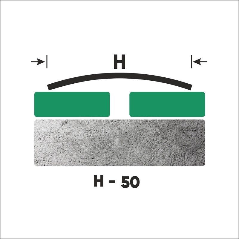 Одноуровневый нержавеющий порог стальной 50 мм FAR 5 M сатинированная сталь 270 см
