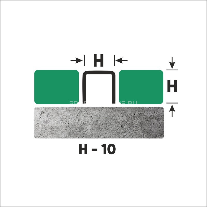 Нержавеющий П-профиль стальной 10х10 мм FU 10 GS золото сатинированное 270 см