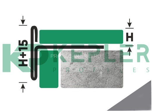 Т-профиль из нержавеющей стали закладной торцевой 8 мм FFT 8 P полированная сталь 270 см
