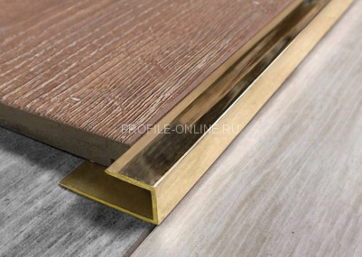 Латунный П-образный профиль окантовочный LT100 ON 15х10 полированный 2,7м