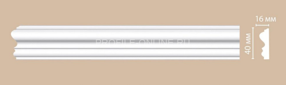 Молдинг гладкий DECOMASTER 97803 (40x16x2400) из полиуретана, белый под покраску