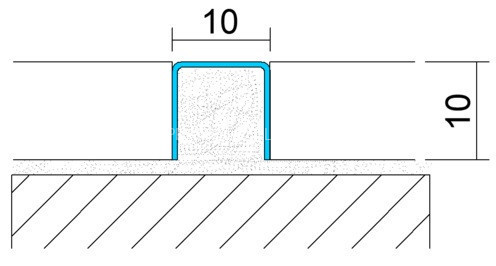 Нержавеющий П-профиль стальной 10х10 мм SU102-10H золото глянец 2,7 м