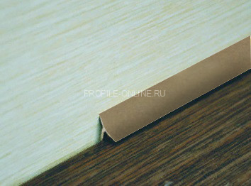 Внутренний угол для плитки алюминиевый закладной 12 мм РВ12 Бронза РЕ 2,7 м (упаковка 10 штук)