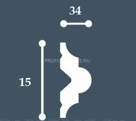 Декоративный молдинг Orac Decor Durofoam PB513N белый из полистирола 34х15 мм 200 см