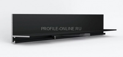 Алюминиевый микроплинтус скрытого монтажа 16х26 мм Laconistiq micro-L черный муар 245 см